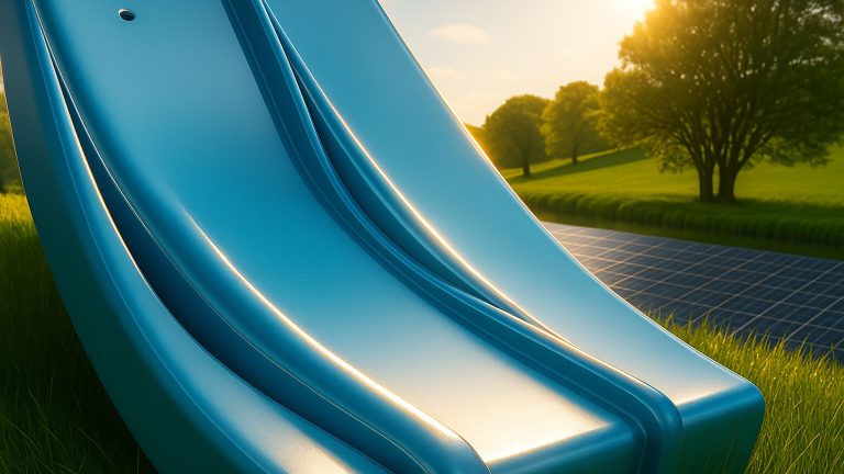 Bauteil in Wiese mit Solar